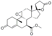 (7β,11α,17α)-9,11-Epoxy-17-hydroxy-3-oxo-pregn-4-ene-7,21-dicarboxylic Acid γ-Lactone Methyl Ester 化学構造式