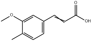 3-(3-甲氧基-4-甲基苯基)丙烯酸, 209287-19-4, 结构式