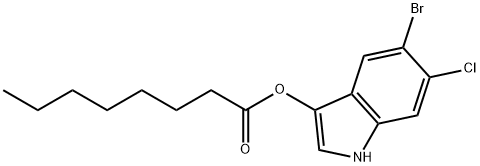 5-BROMO-6-CHLORO-3-INDOLYL CAPRYLATE Structure