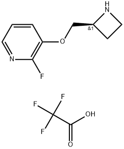 1-AZETIDINECARBOXYLIC ACID, 2-[[[2-FLUORO-3-PYRIDINYL]OXY]METHYL]-, (2S)- Struktur