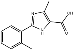 5-甲基-2-(邻甲苯基)-1H-咪唑-4-甲酸, 209539-12-8, 结构式