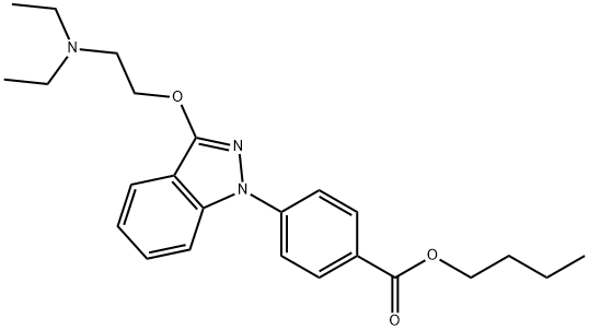 p-[3-[2-(Diethylamino)ethoxy]-1H-indazol-1-yl]benzoic acid butyl ester,20954-13-6,结构式
