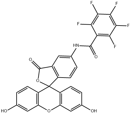 5-(五氟苯甲酰氨基)荧光素, 209540-56-7, 结构式