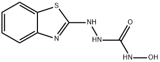 Hydrazinecarboxamide, 2-(2-benzothiazolyl)-N-hydroxy- (9CI) 结构式