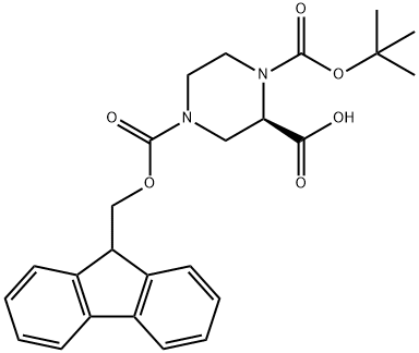 (R)-1-N-BOC-4-N-FMOC-2-PIPERAZINE CARBOXYLIC ACID
|(R)-1-N-Boc-4-N-Fmoc-2-哌嗪甲酸