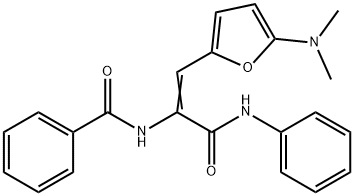 Benzamide,  N-[2-[5-(dimethylamino)-2-furanyl]-1-[(phenylamino)carbonyl]ethenyl]- 结构式