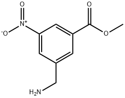 Benzoic acid, 3-(aminomethyl)-5-nitro-, methyl ester (9CI) 结构式