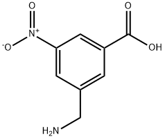 Benzoic acid, 3-(aminomethyl)-5-nitro- (9CI) 结构式