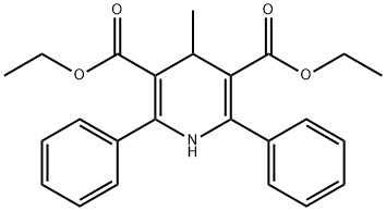 1,4-Dihydro-4-methyl-2,6-diphenyl-3,5-pyridinedicarboxylic acid diethyl ester,20970-65-4,结构式