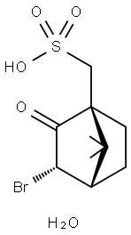右旋-3-溴樟脑-10-磺酸水合物, 209736-59-4, 结构式