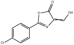 5(4H)-Oxazolone,  2-(4-chlorophenyl)-4-(hydroxymethylene)-,209742-75-6,结构式