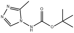 Carbamic acid, (3-methyl-4H-1,2,4-triazol-4-yl)-, 1,1-dimethylethyl ester (9CI) 结构式