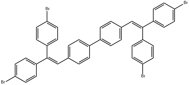 4,4'-Bis[2,2-bis(4-bromophenyl)vinyl]-1,1'-biphenyl 结构式