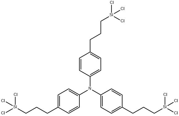 4-[3-(三氯硅烷基)丙基]-N,N-二[4-[3-(三氯硅烷基)丙基]苯基]苯胺, 209802-64-2, 结构式