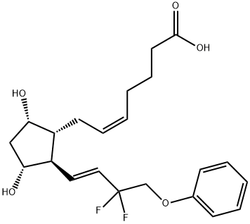 9ALPHA,11ALPHA-DIHYDROXY-15,15-DIFLUORO-16-PHENOXY-17,18,19,20-TETRANOR-PROSTA-5Z,13E-DIEN-1-OIC ACID Struktur