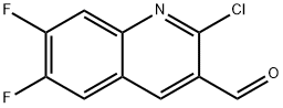 2-氯-6,7-二氟-3-喹啉甲醛, 209909-13-7, 结构式