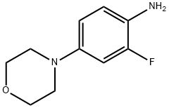 2-フルオロ-4-(モルホリン-4-イル)アニリン 化学構造式