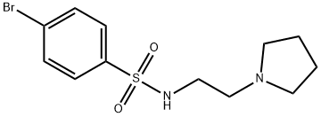 BenzenesulfonaMide, 4-broMo-N-[2-(1-pyrrolidinyl)ethyl]- 化学構造式