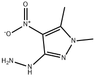 3H-Pyrazol-3-one,1,2-dihydro-1,5-dimethyl-4-nitro-,hydrazone(9CI) 化学構造式