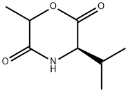 2,5-Morpholinedione,6-methyl-3-(1-methylethyl)-,(3R)-(9CI) 结构式