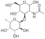 2-ACETAMIDO-2-DEOXY-3-O-(ALPHA-L-FUCOPYRANOSYL)-D-GLUCOPYRANOSE 结构式