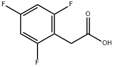 2,4,6-トリフルオロフェニル酢酸 化学構造式