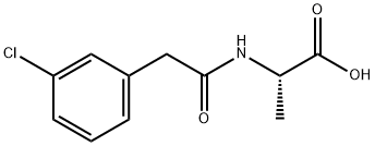 Alanine,  N-[(3-chlorophenyl)acetyl]-  (9CI) Structure