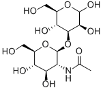 3-O-[2-ACETAMIDO-2-DEOXY-BETA-D-GLUCOPYRANOSYL]-D-MANNOPYRANOSE Structure