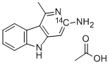 3-Amino-1-methyl-5H-pyrido[4,3-b]indole-3-14C, Acetate|1-甲基-5H-吡啶并[4,3-B]吲哚-3-胺-3-<SUP>14</SUP>C 单乙酸盐