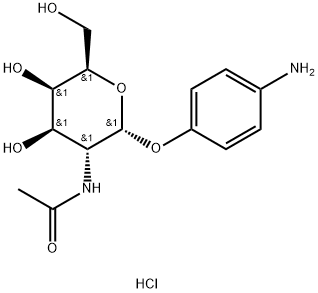 4-AMINOPHENYL 2-ACETAMIDO-2-DEOXY-ALPHA-D-GALACTOPYRANOSIDE HYDROCHLORIDE Struktur