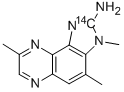 2-Amino-3,4,8-trimethyl-3H-imidazo[4,5-f]quinoxaline-2-14C 化学構造式