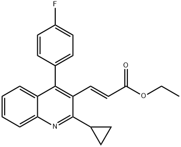2-Propenoic acid, 3-[2-cyclopropyl-4-(4-fluorophenyl)-3-quinolinyl]-, ethyl ester, (2E)- Structure
