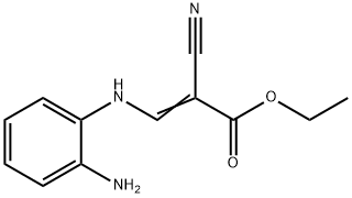 3-(2-AMINO-PHENYLAMINO)-2-CYANO-ACRYLIC ACID ETHYL ESTER 化学構造式