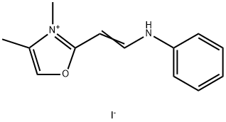 3,4-ジメチル-2-[2-(フェニルアミノ)エテニル]オキサゾリウム·ヨージド 化学構造式