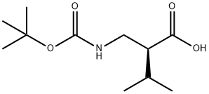 (2S)-2-{[(tert-Butoxycarbonyl)amino]methyl}-3-methylbutanoic acid Structure
