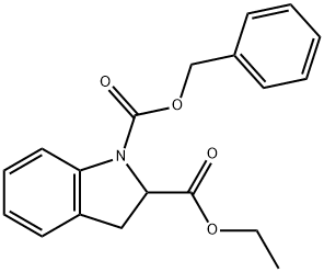 1H-Indole-1,2-dicarboxylic acid, 2,3-dihydro-, 2-ethyl 1-(phenylMethyl) ester Struktur