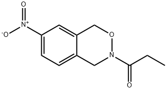 3,4-Dihydro-7-nitro-3-(1-oxopropyl)-1H-2,3-benzoxazine,21038-11-9,结构式