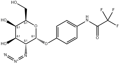 4-N-Trifluoroacetamidophenyl 2-Azido-2-deoxy-a-D-galactopyranoside Struktur