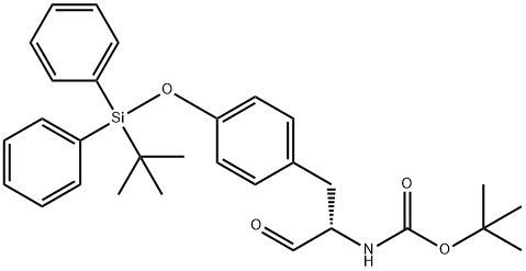 N-Boc-2(S)-2-(4-{[tert-butyl(diphenyl)silyl]oxy}phenyl)propanal Structure