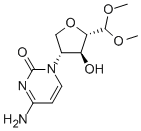 4-(4-AMINO-2-OXO-1(2H)-PYRIMIDINYL)-2,5-ANHYDRO-4-DEOXY-1-(DIMETHYL ACETAL)-D-LYXOSE 结构式