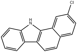 2-クロロ-11H-ベンゾ[a]カルバゾール 化学構造式