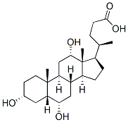 (3a,5b,6a,12a)-3,6,12-trihydroxy-Cholan-24-oic acid Structure