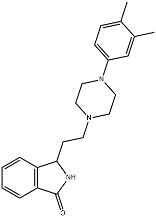 3-[2-[4-(3,4-dimethylphenyl)-1-piperazinyl]ethyl]-2,3-dihydro-1H-isoindol-1-onedihydrochloride 结构式