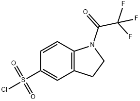 1-(trifluoroacetyl)indoline-5-sulfonyl chloride 化学構造式
