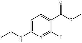 3-Pyridinecarboxylicacid,6-(ethylamino)-2-fluoro-,methylester(9CI) Structure