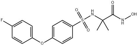 2-[[[4-(4-氟苯氧基)苯基]磺酰基]氨基] -N-羟基-2-甲基丙酰胺, 210755-45-6, 结构式