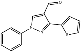 吡唑-4-甲醛,1-苯基-3-(2-噻吩)- 结构式