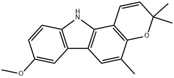 O-甲基柯氏九里香酚碱,21087-98-9,结构式