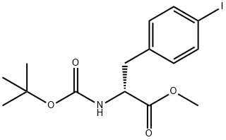 METHYL (R)-2-(TERT-BUTOXYCARBONYLAMINO)-3-(4-IODOPHENYL)PROPANOATE Structure