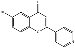 6-BROMO-2-(PYRIDIN-4-YL)-4H-CHROMEN-4-ONE,2110-30-7,结构式